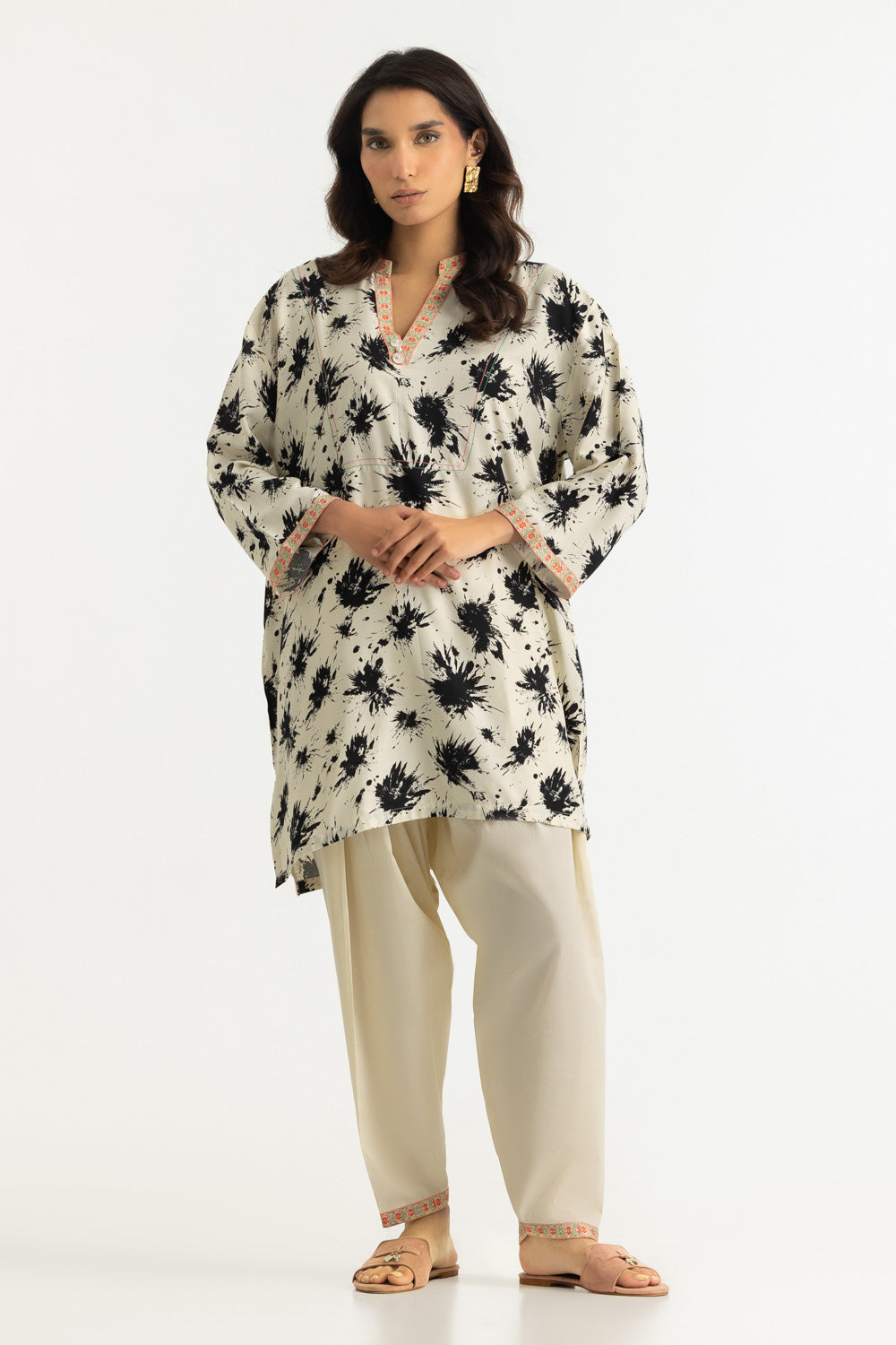 Blended Embroidered Co-Ord Set