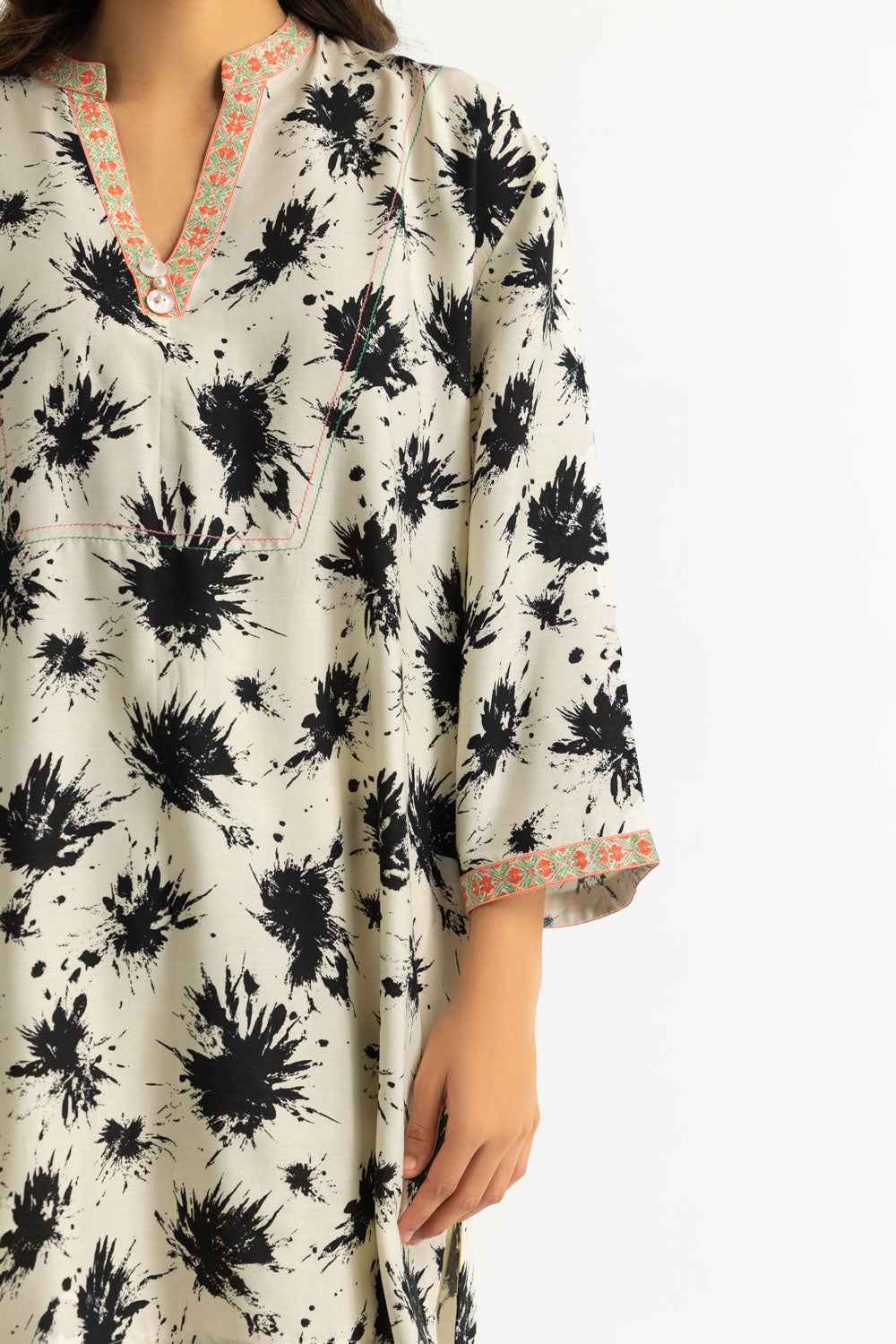 Blended Embroidered Co-Ord Set