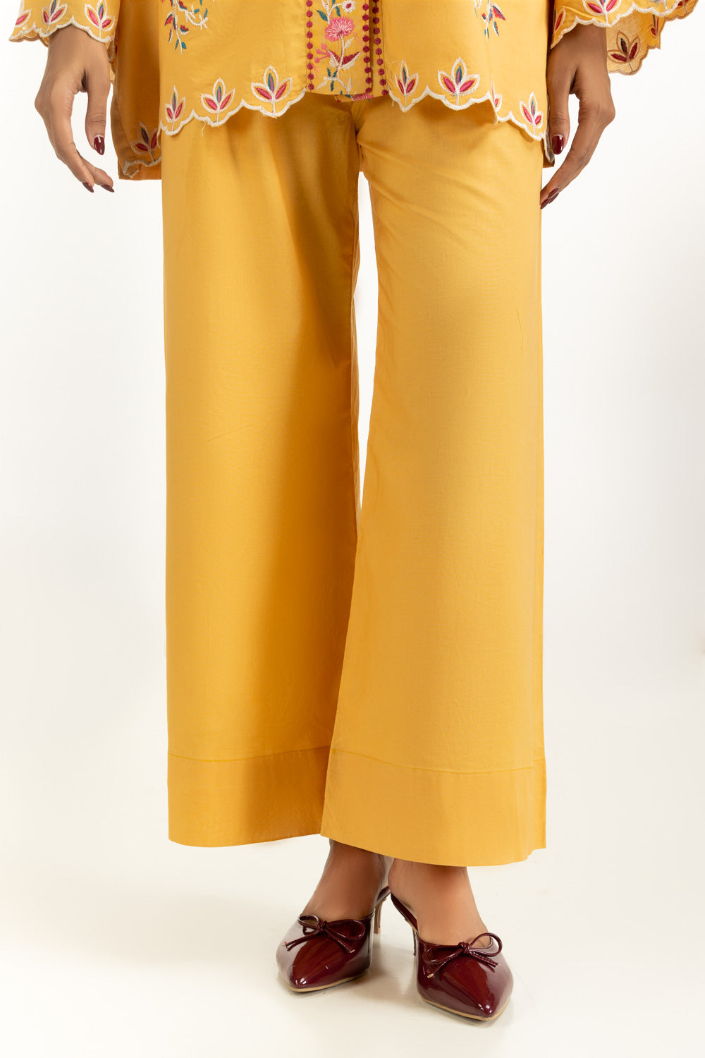 Cambric Embroidered Co-Ord Set