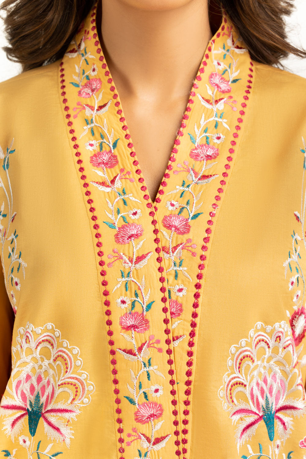 Cambric Embroidered Co-Ord Set