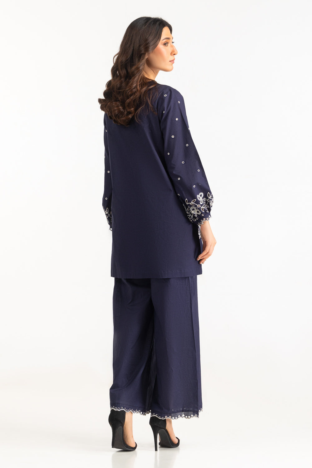 Cambric Embroidered Co-Ord Set