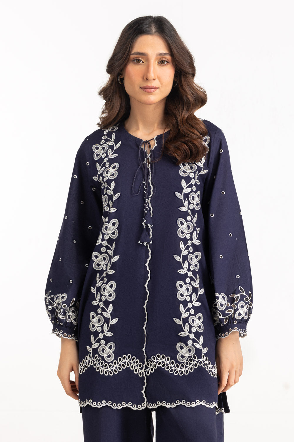 Cambric Embroidered Co-Ord Set