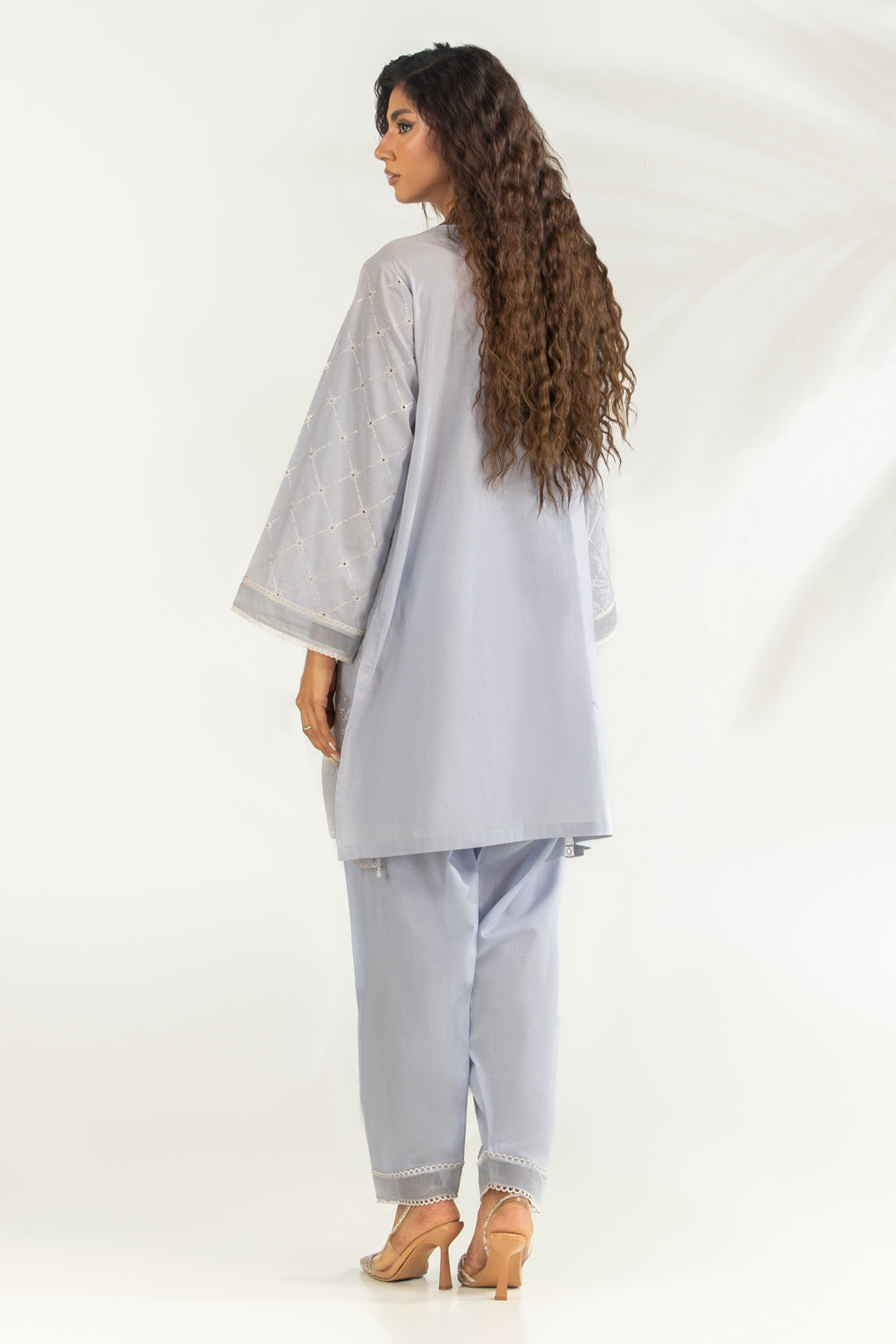 Cambric Embroidered Co-Ord Set