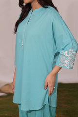 Cambric Embroidered Co-Ord Set
