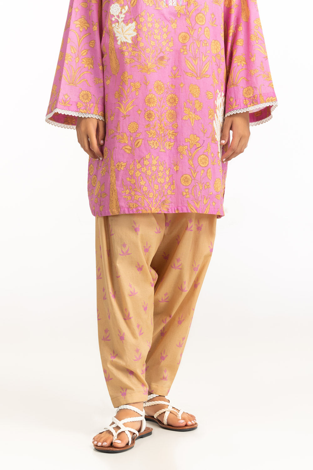 Cambric Embroidered Co-Ord Set