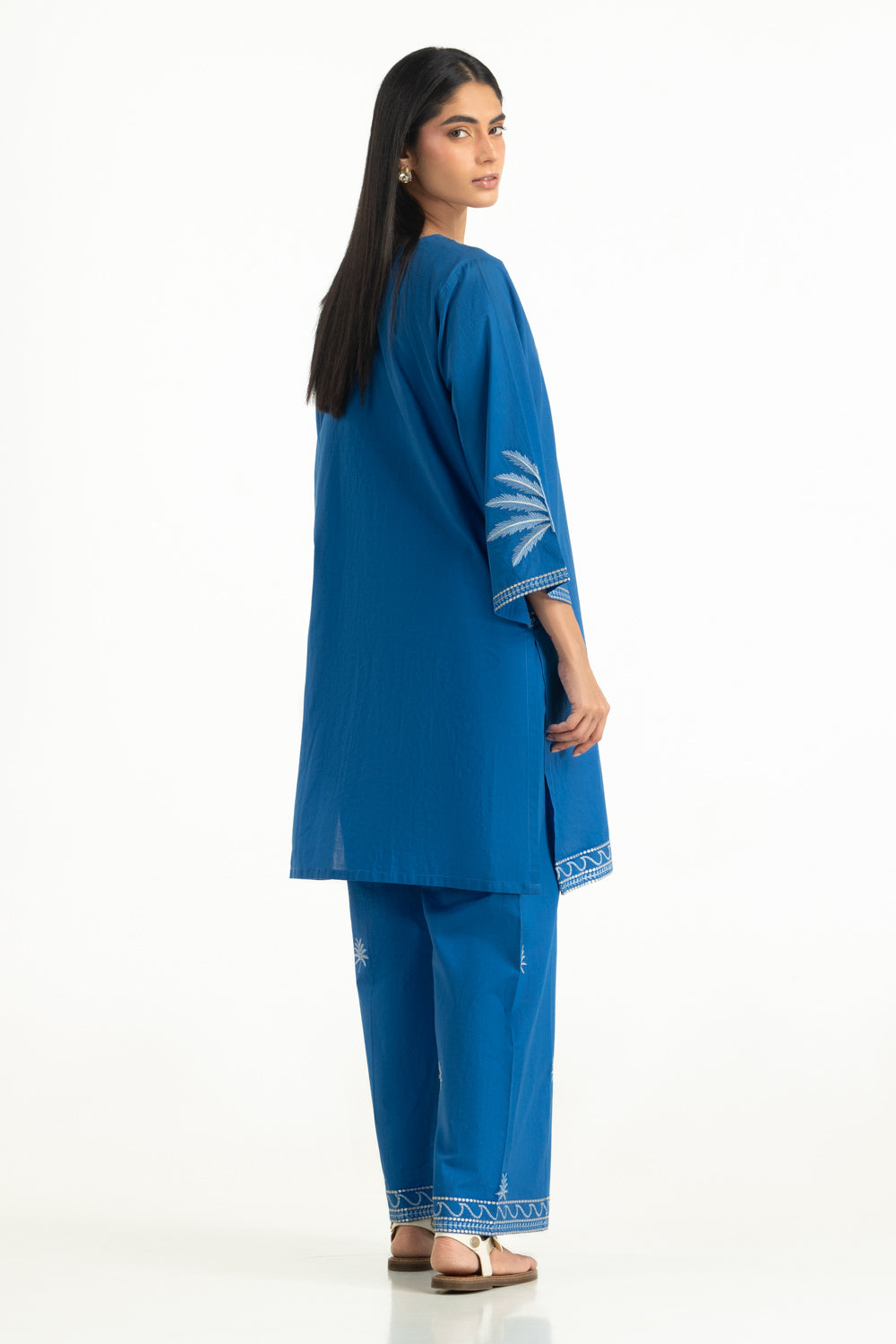 Cambric Embroidered Co-Ord Set