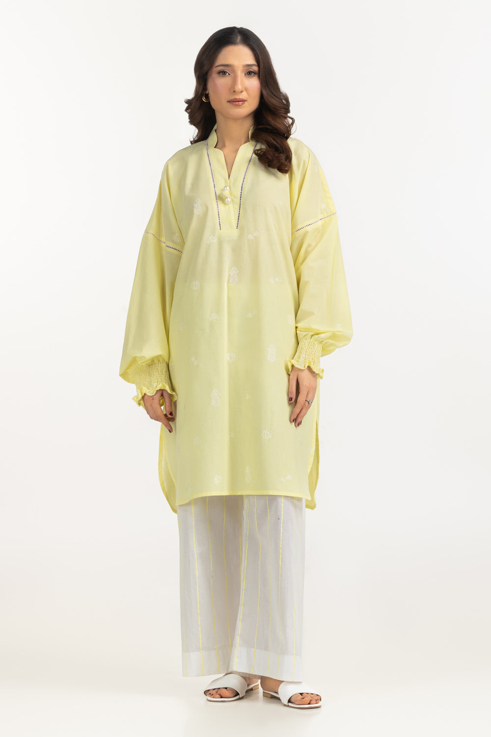 Cambric Embroidered Co-Ord Set