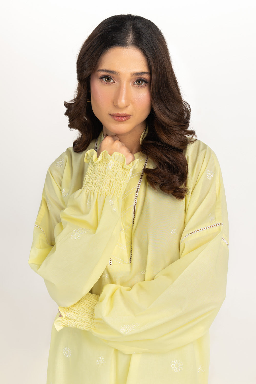 Cambric Embroidered Co-Ord Set