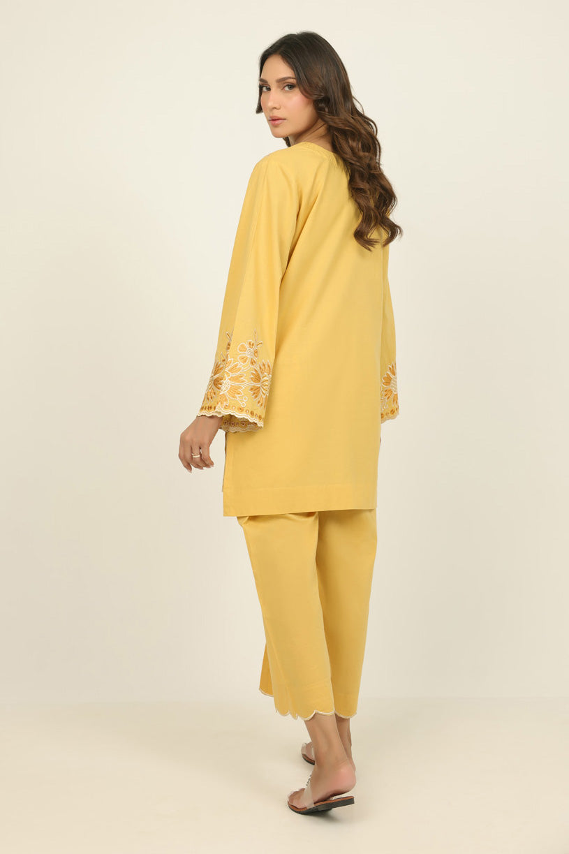 Cambric Embroidered Co-Ord Set