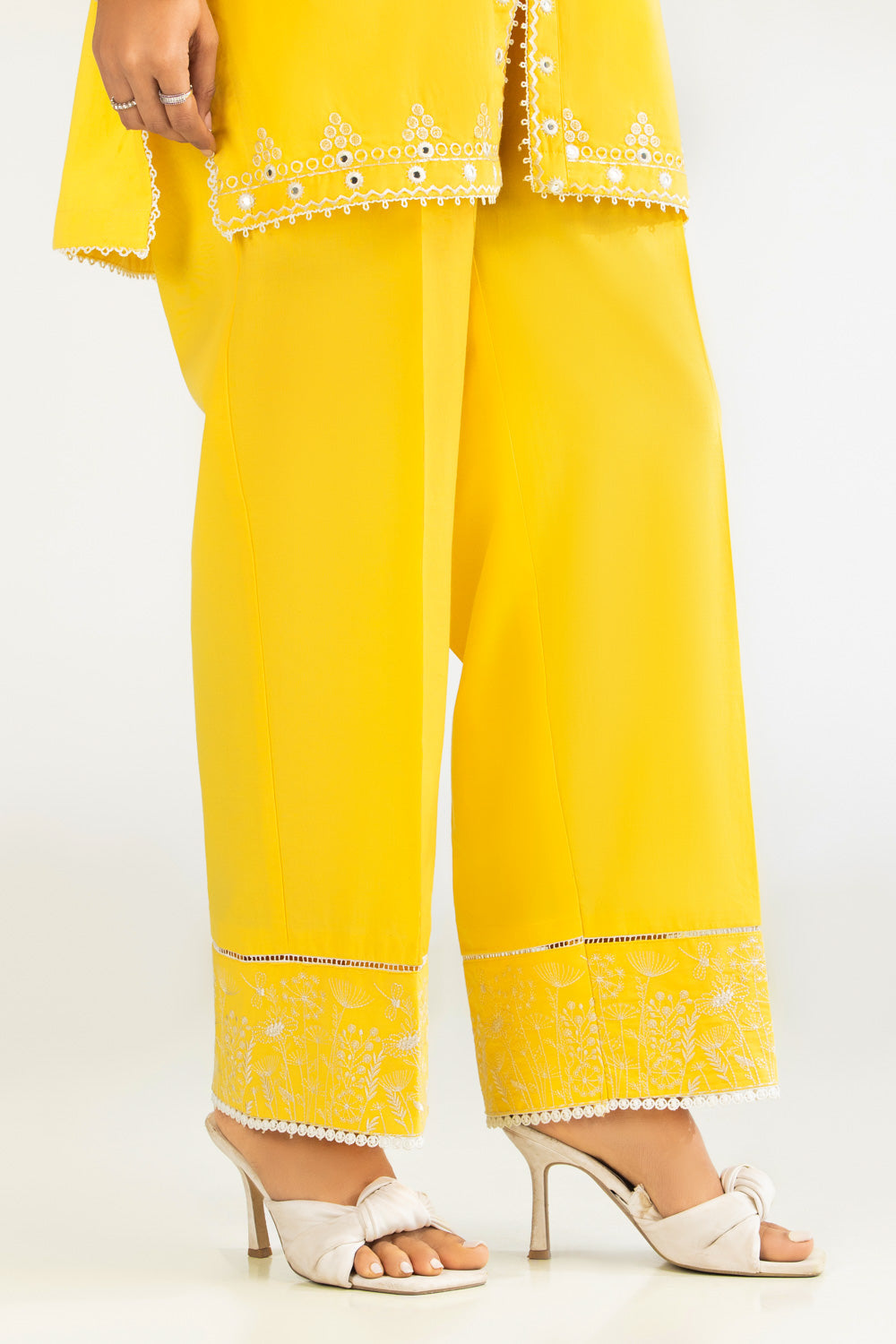 Cambric Embroidered Co-Ord Set