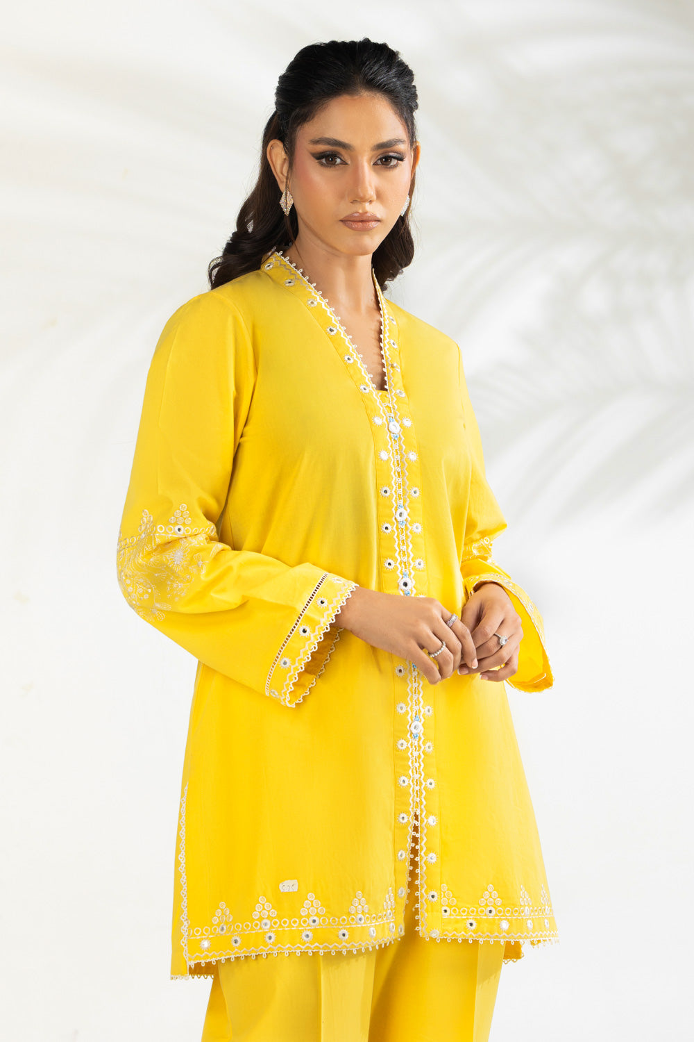 Cambric Embroidered Co-Ord Set