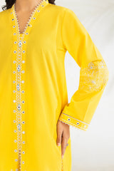 Cambric Embroidered Co-Ord Set