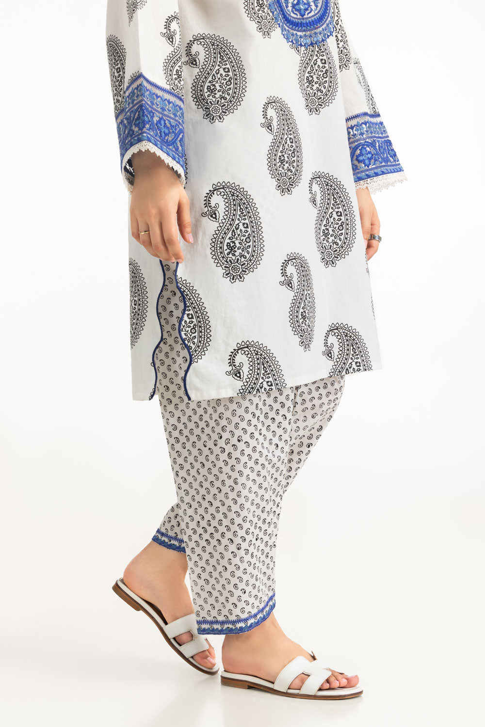 Cambric Embroidered Co-Ord Set