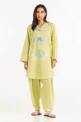 Cambric Embroidered Co-Ord Set