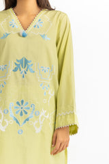 Cambric Embroidered Co-Ord Set