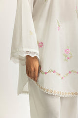 Cambric Embroidered Co-Ord Set