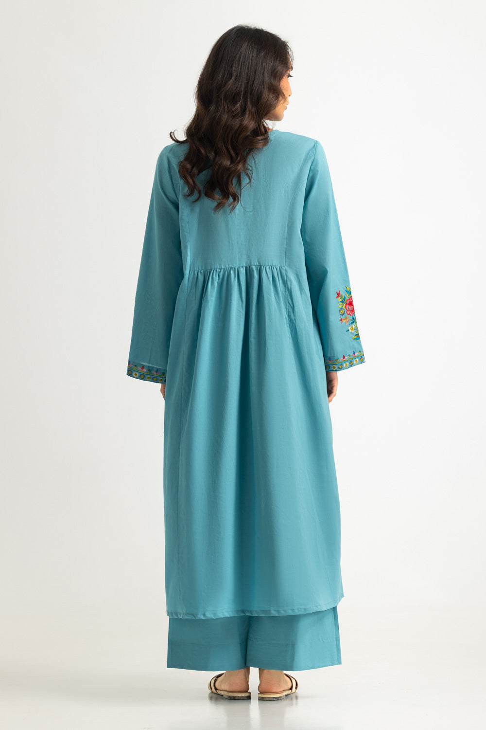Cambric Embroidered Co-Ord Set