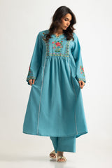 Cambric Embroidered Co-Ord Set