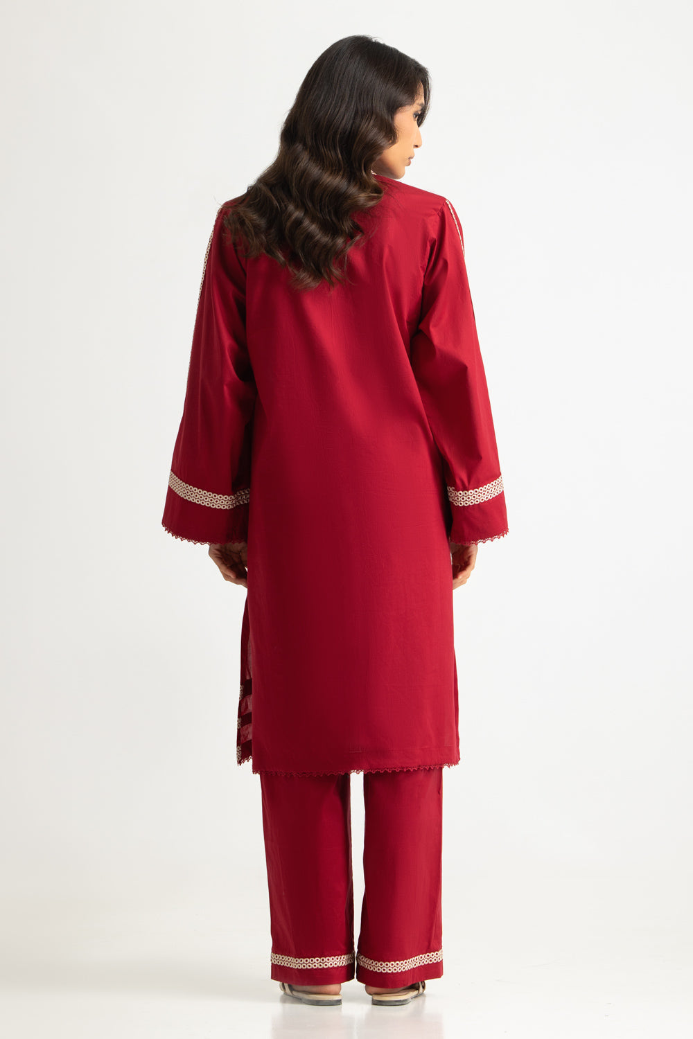 Cambric Embroidered Co-Ord Set