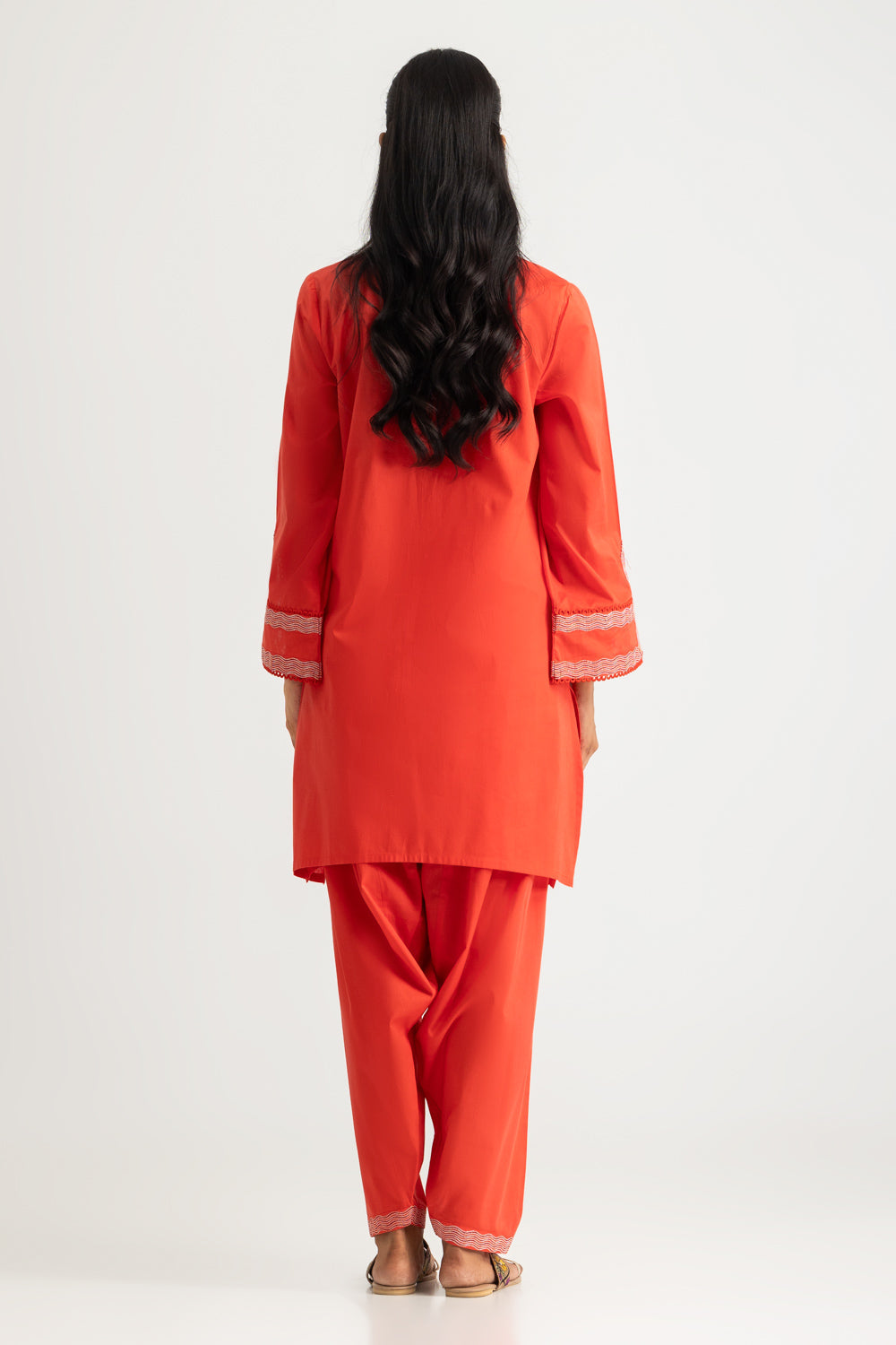 Cambric Embroidered Co-Ord Set