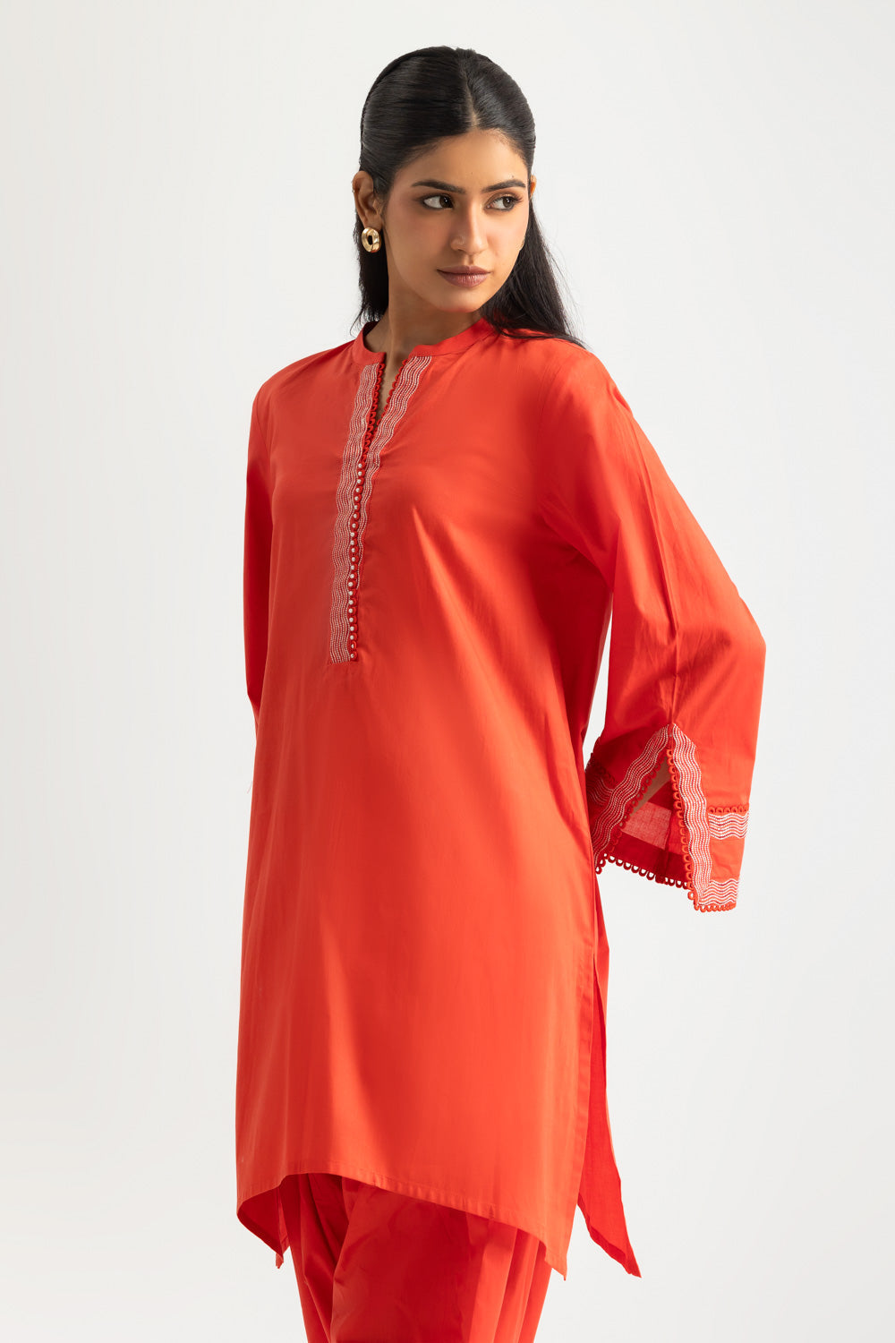 Cambric Embroidered Co-Ord Set