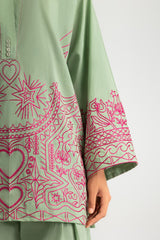 Cambric Embroidered Co-Ord Set