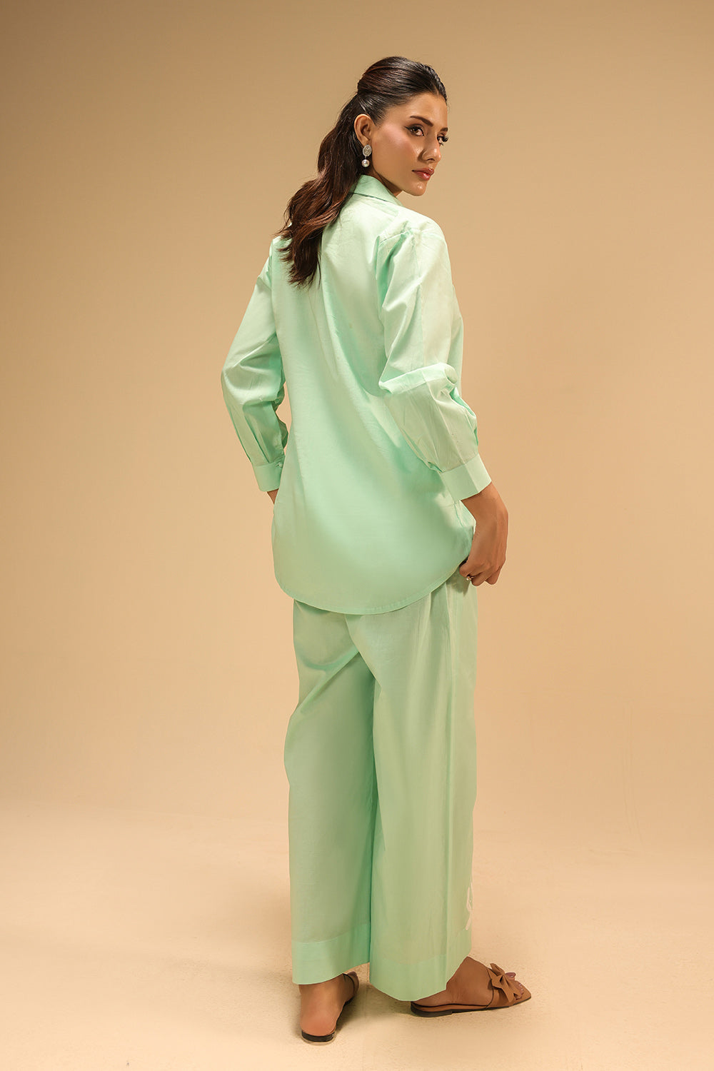 Cambric Embroidered Co-Ord Set