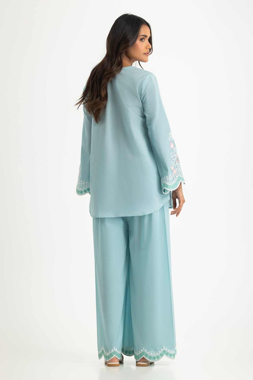 Cambric Embroidered Co-Ord Set