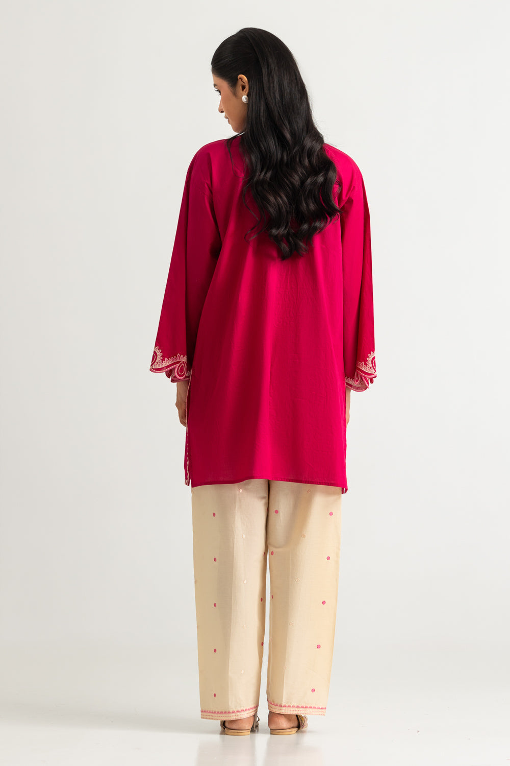 Cambric Embroidered Co-Ord Set