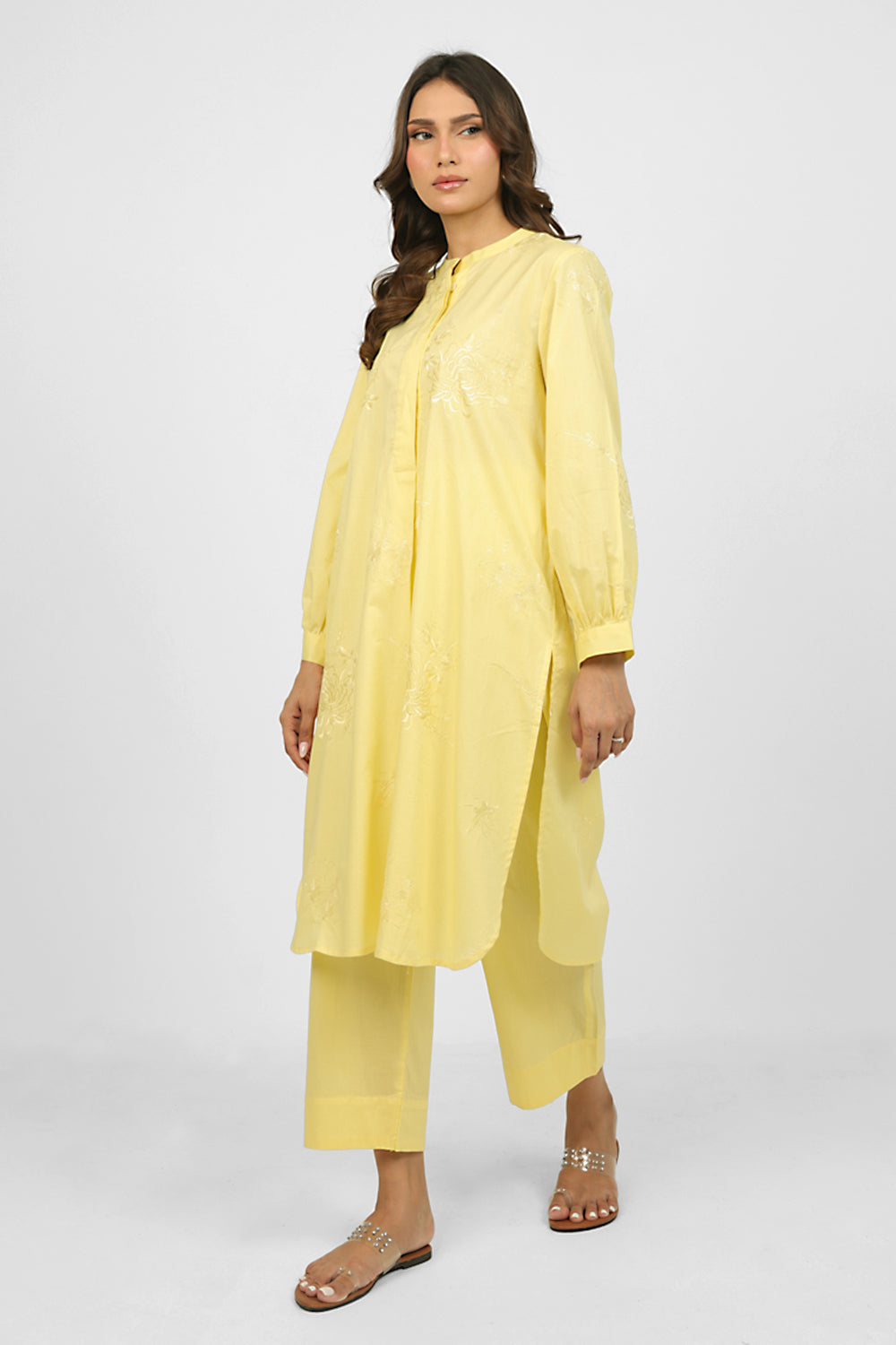 Cambric Embroidered Co-Ord Set
