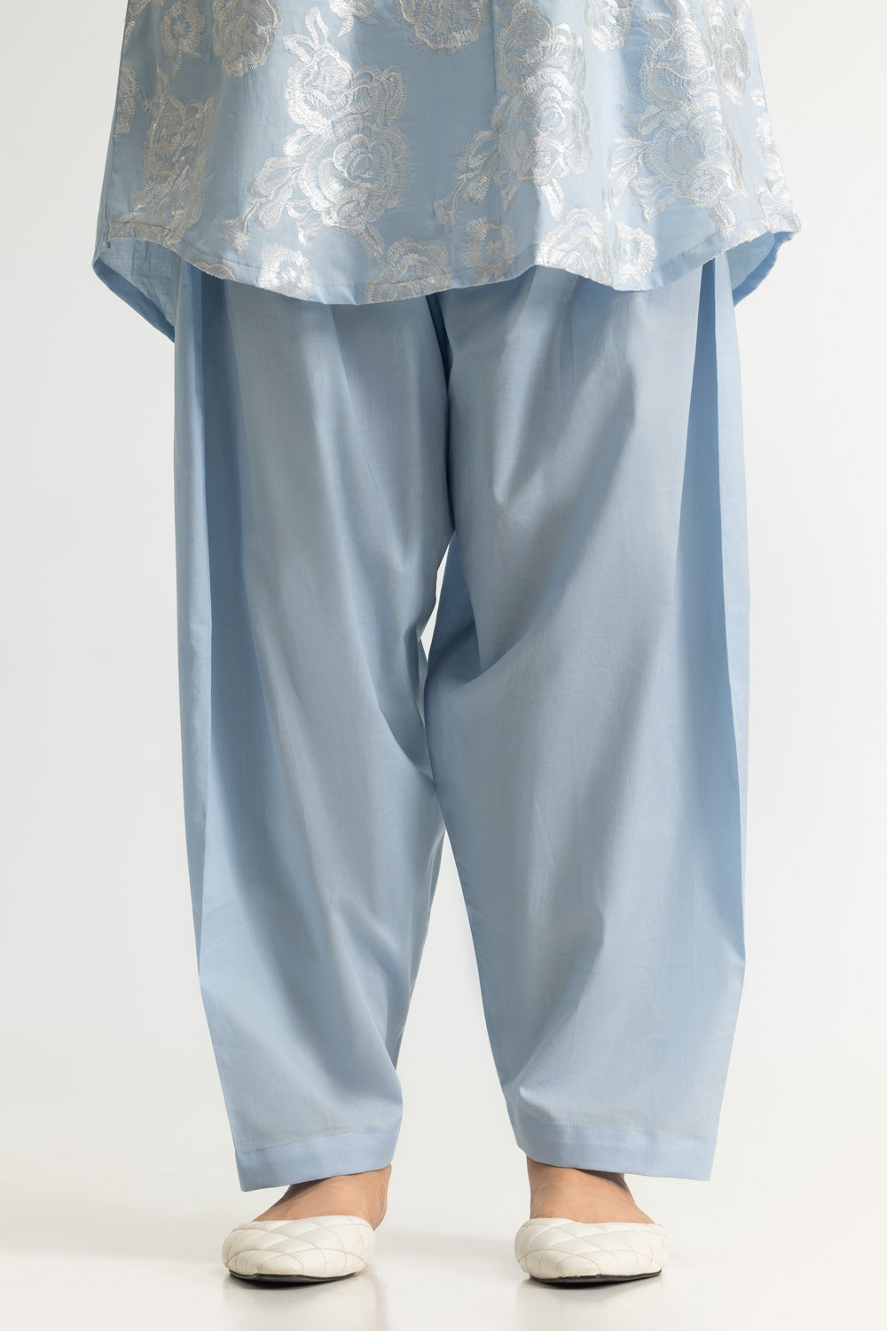 Cambric Embroidered Co-Ord Set