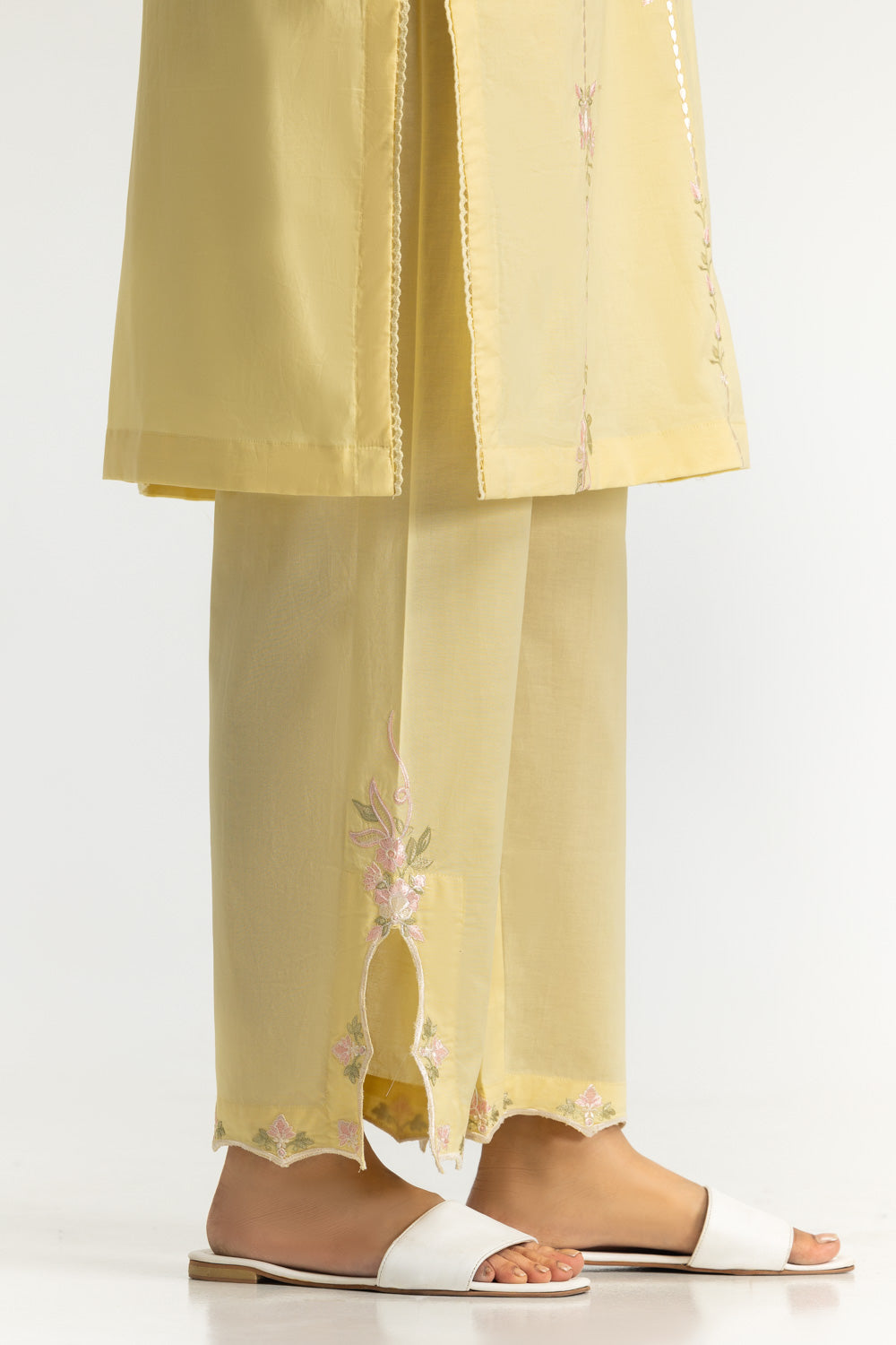 Cambric Embroidered Co-Ord Set