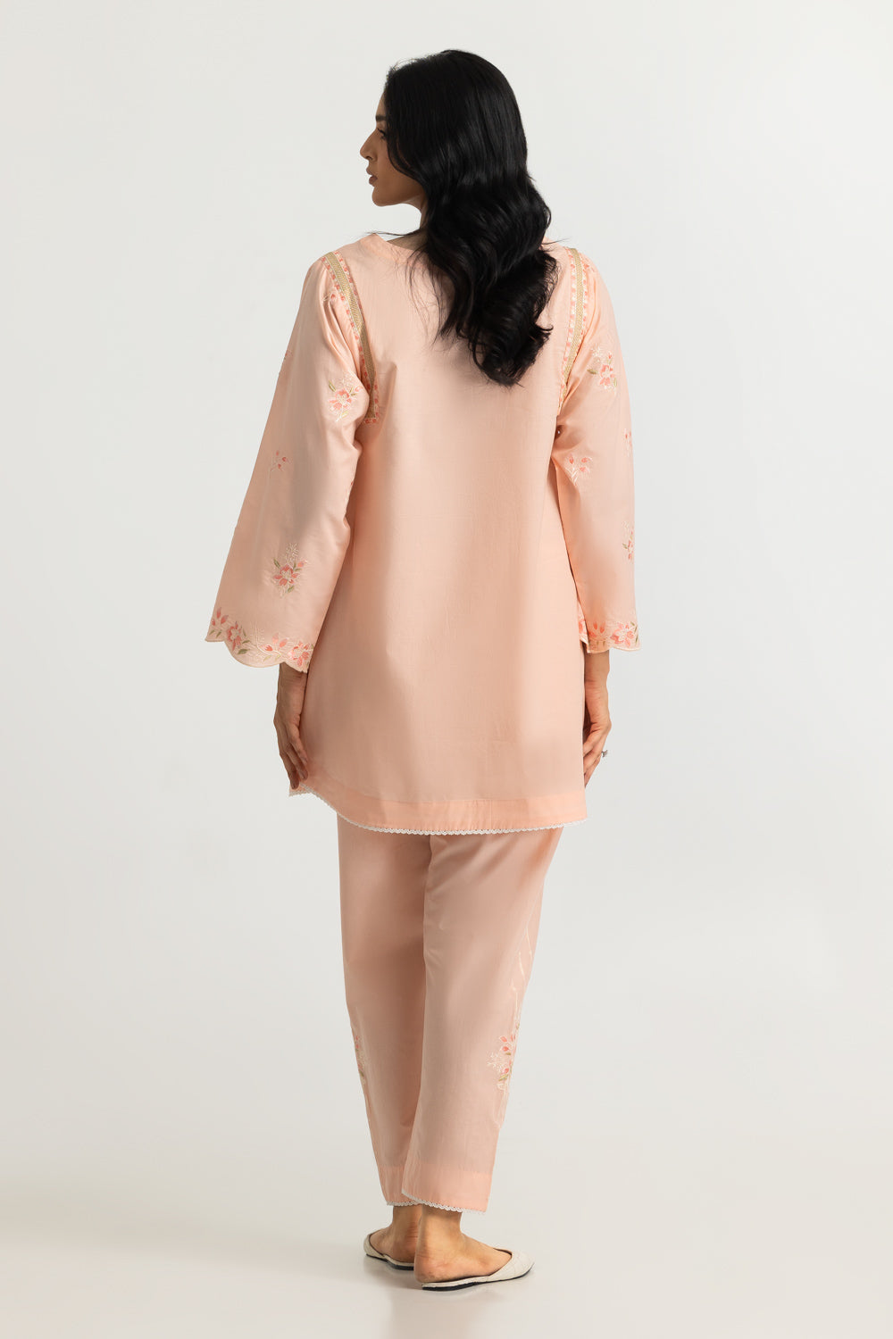 Cambric Embroidered Co-Ord Set