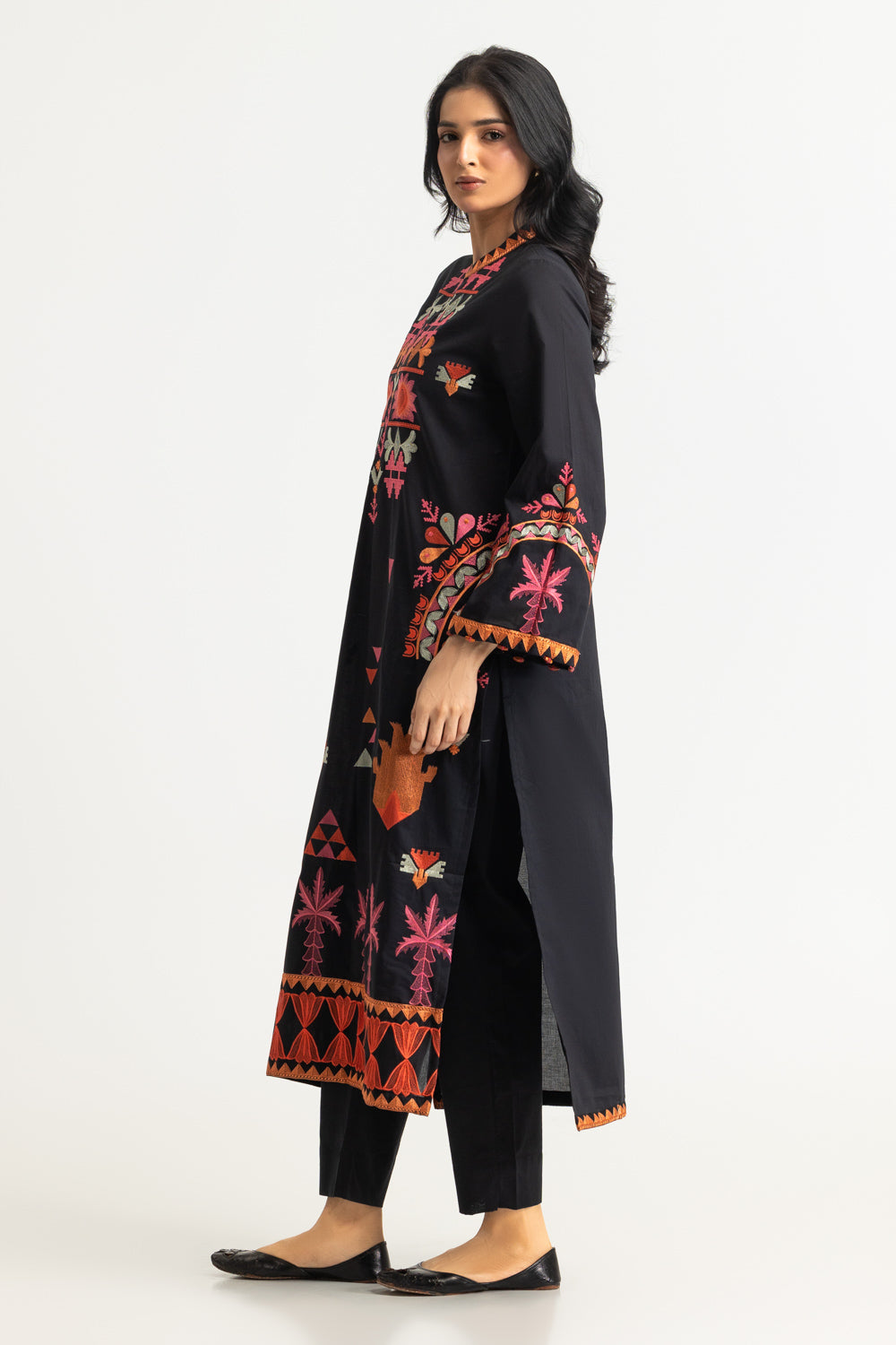 Cambric Embroidered Co-Ord Set