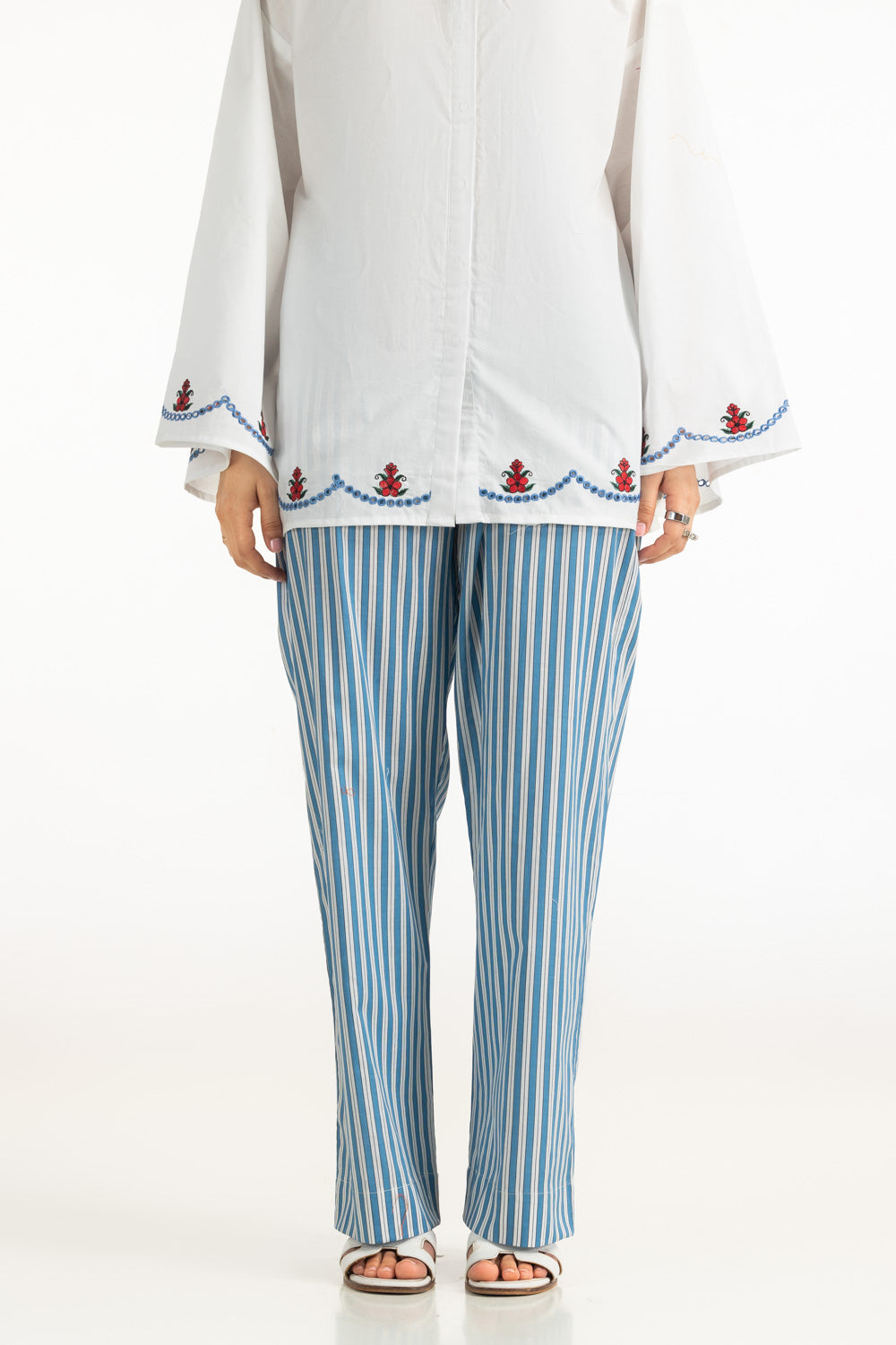 Cambric Embroidered Shirt And Trouser