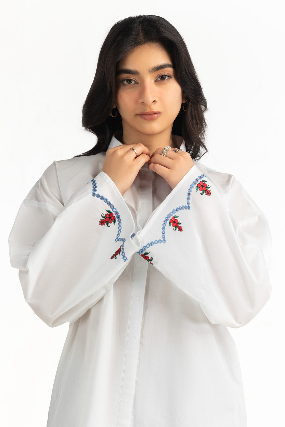 Cambric Embroidered Shirt And Trouser