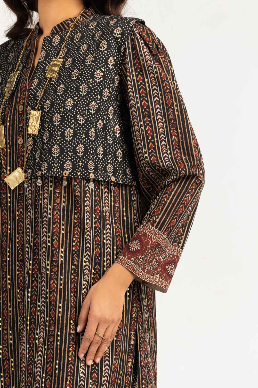 Cambric Foil Printed Waistcoat