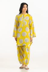 Cambric Printed Co-Ord Set With Embroidered
