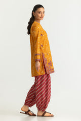 Cambric Printed Co-Ord Set With Embroidered