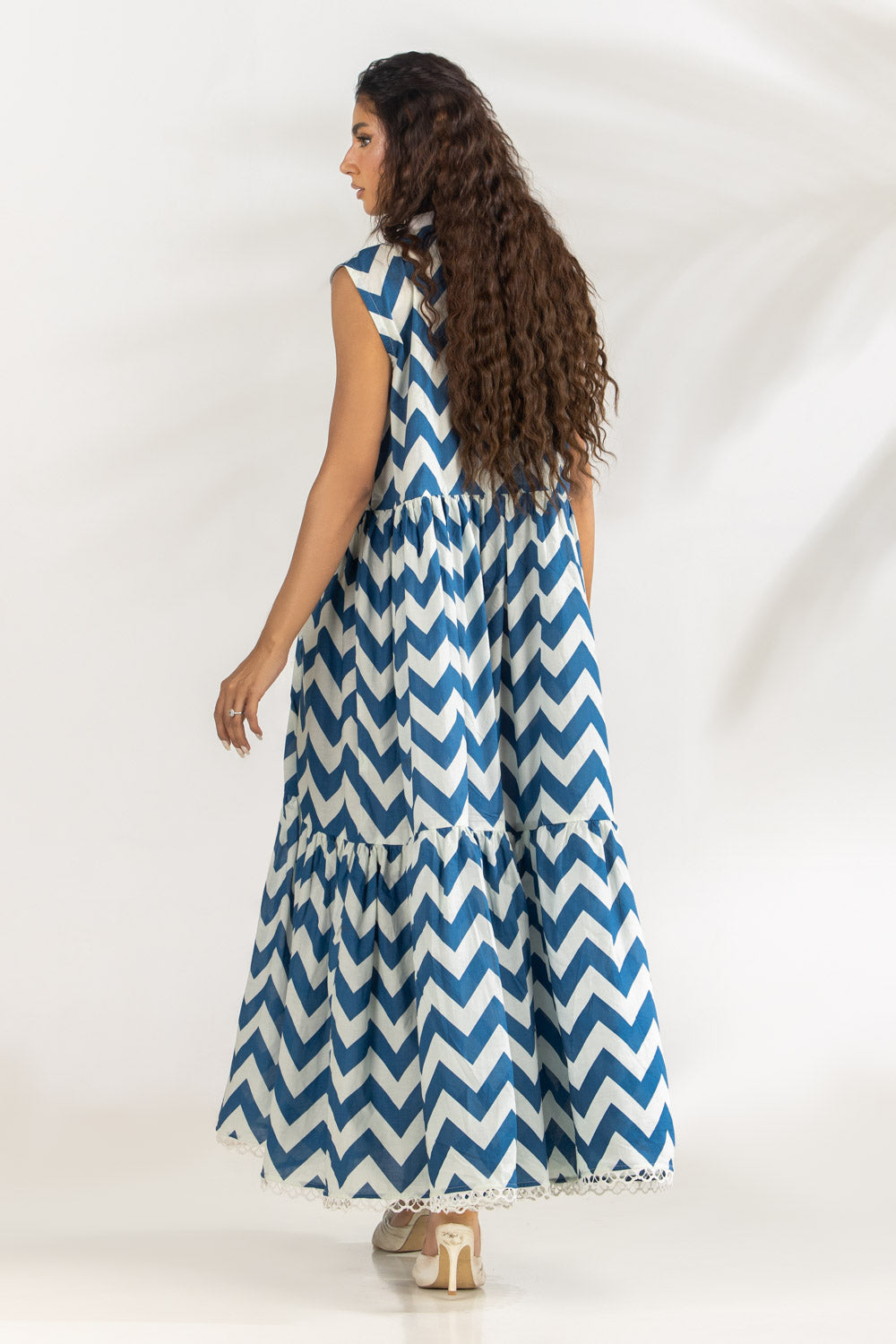 Cambric Printed Long Dress