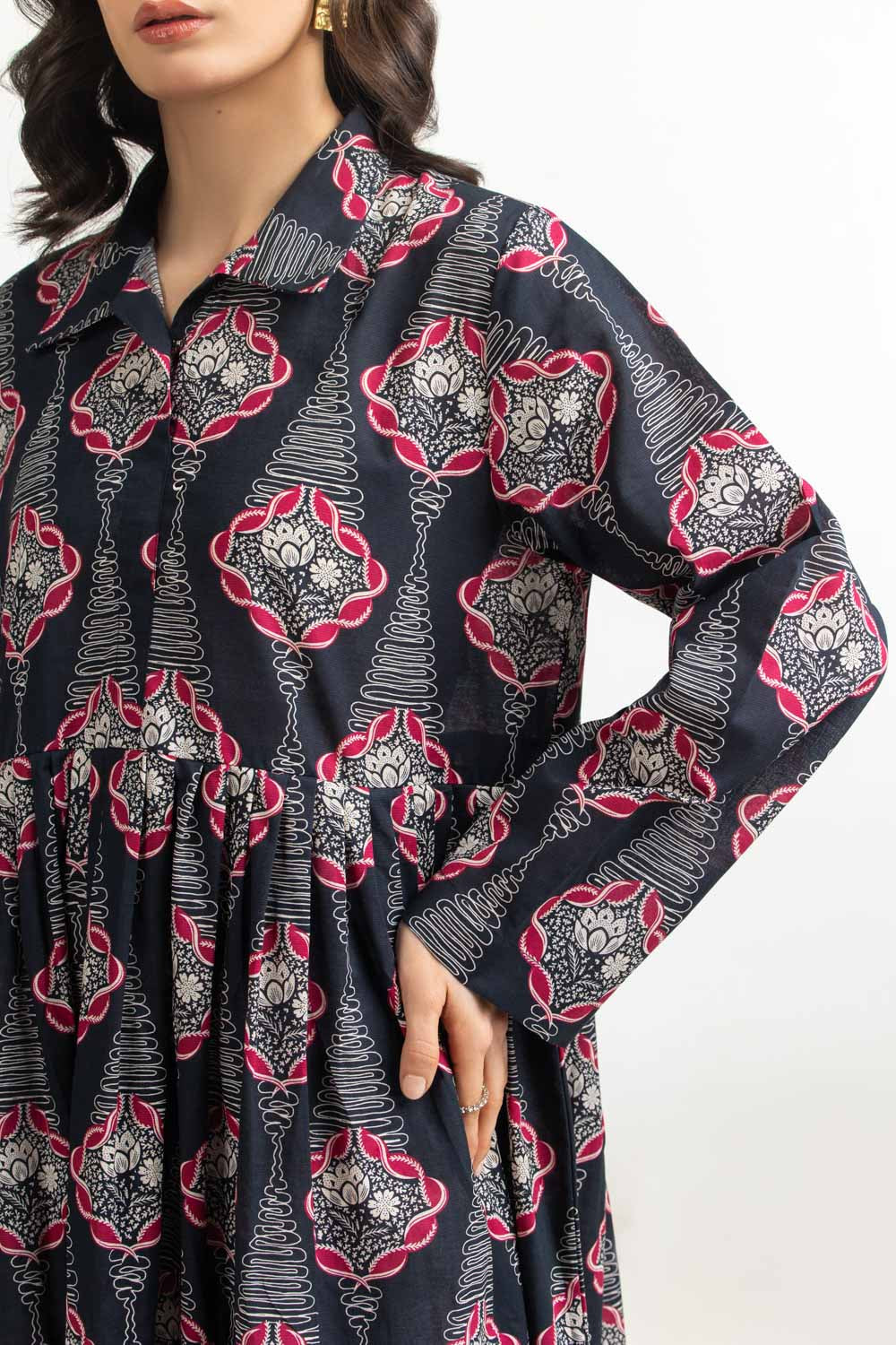 Cambric Printed Long Shirt
