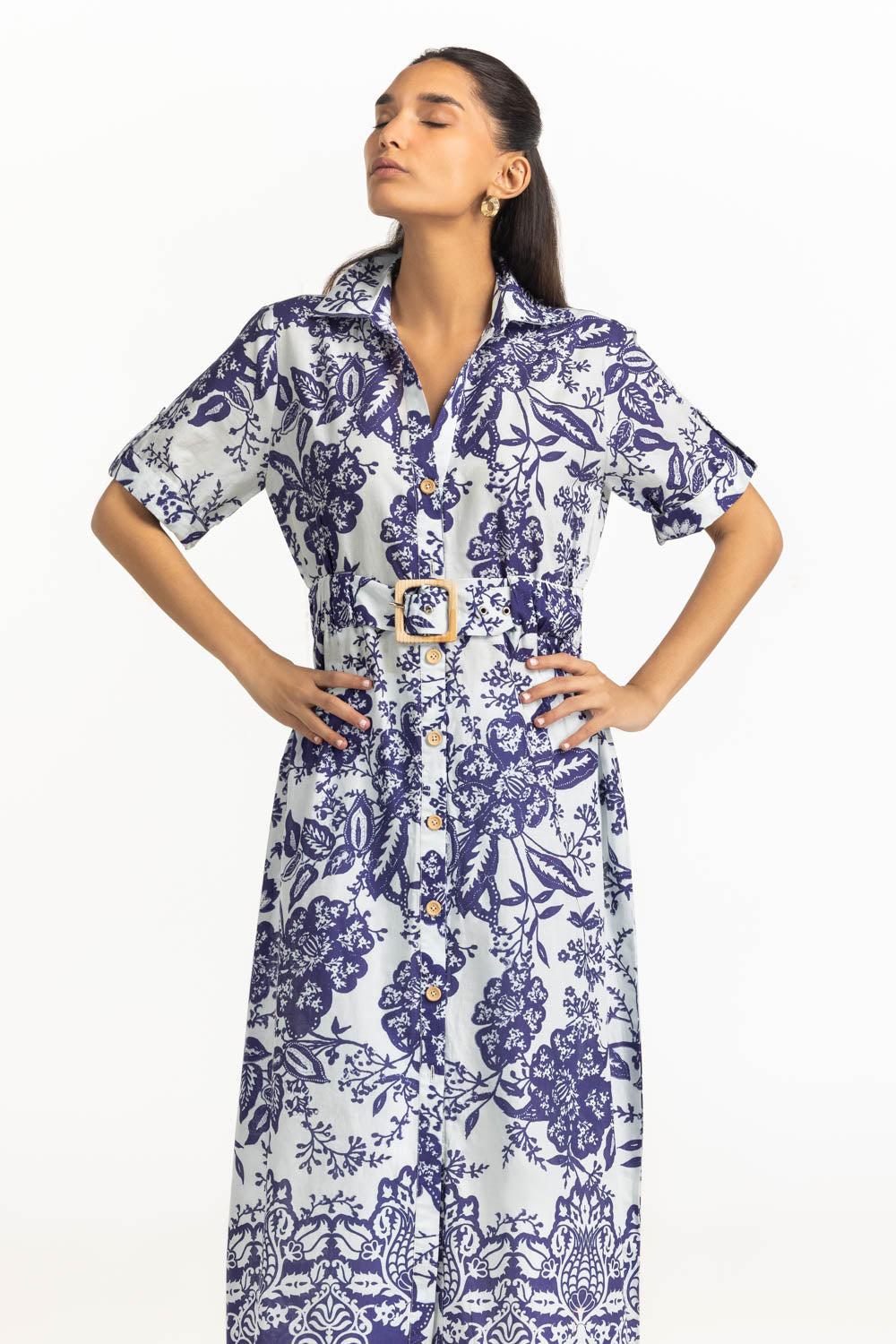 Cambric Printed Long Shirt