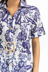 Cambric Printed Long Shirt