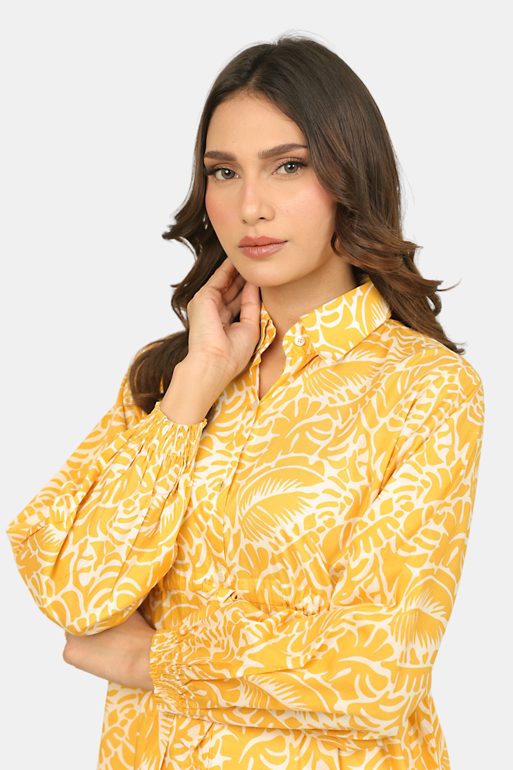 Cambric Printed Long Shirt