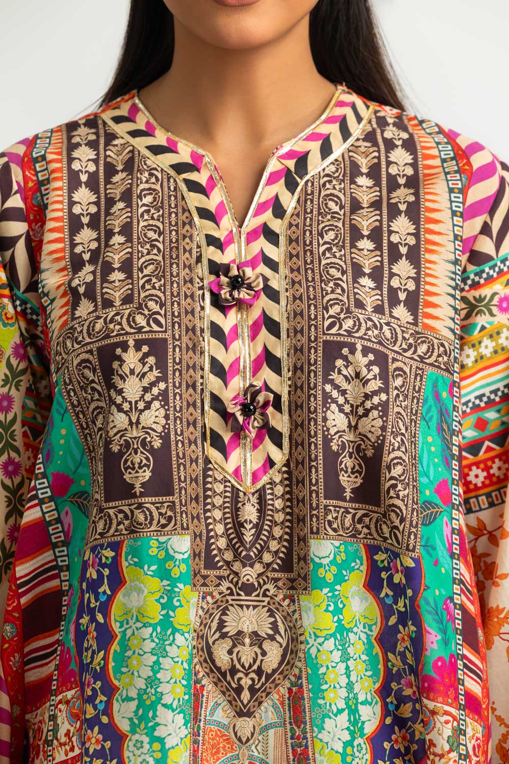 Cambric Printed Long Shirt