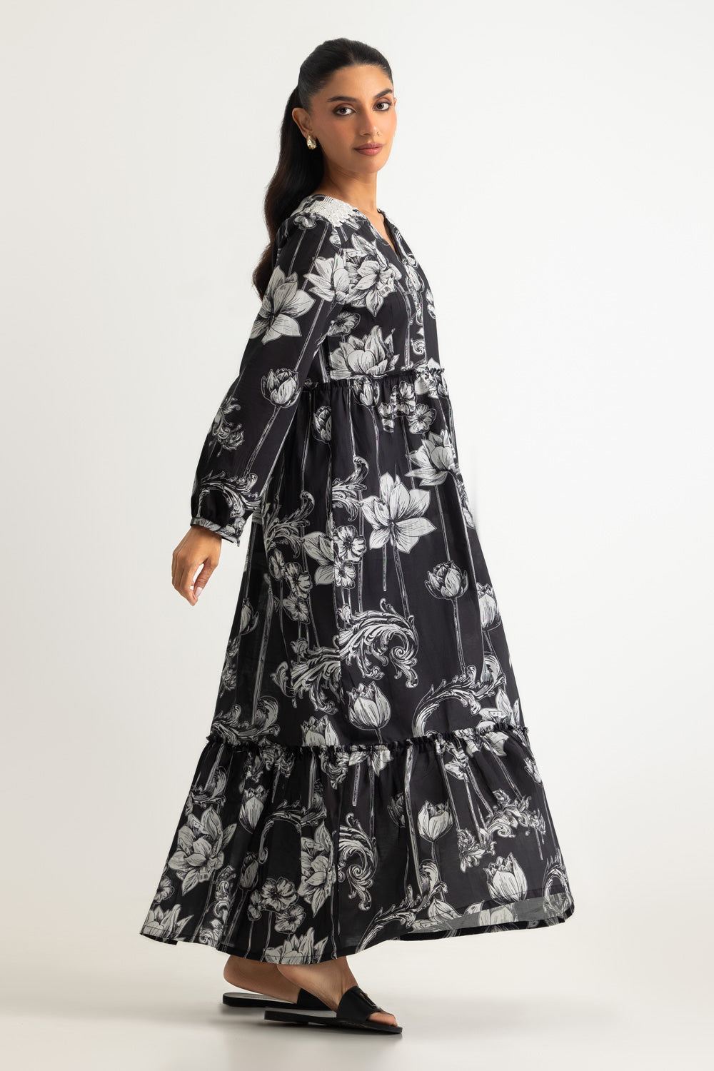 Cambric Printed Long Shirt