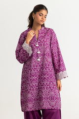 Cambric Printed Shirt With Embroidered And Dyed Shalwar