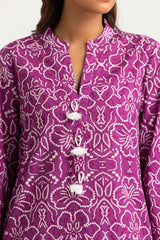 Cambric Printed Shirt With Embroidered And Dyed Shalwar