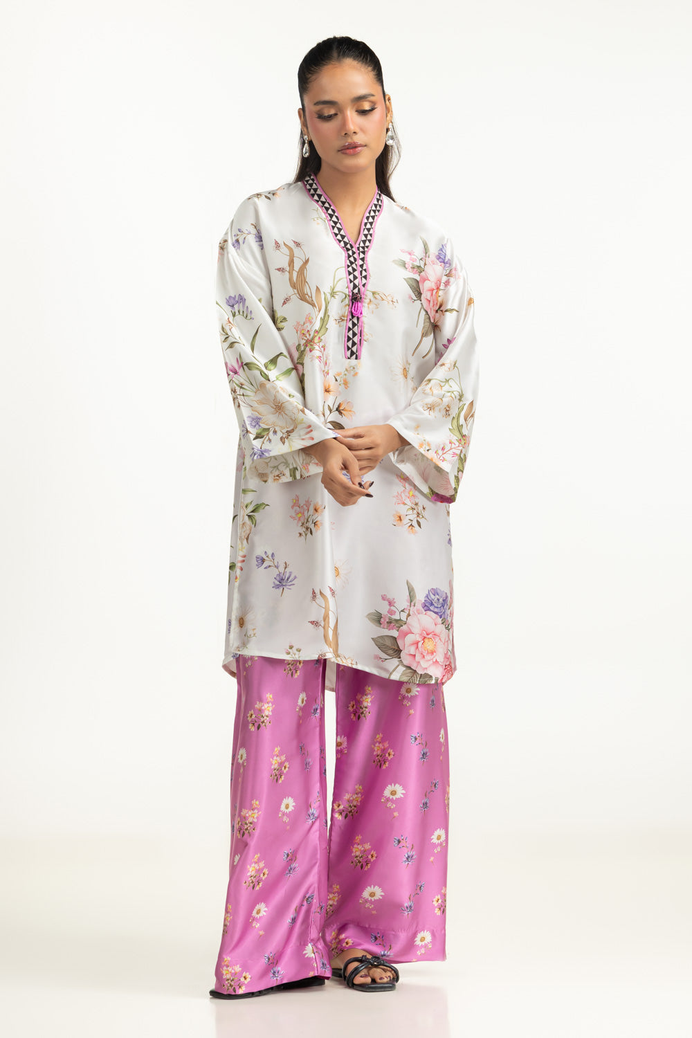 Charmeuse Silk Printed Co-Ord Set