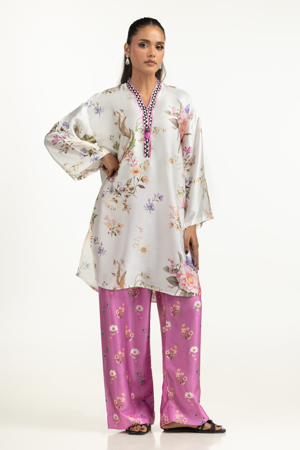 Charmeuse Silk Printed Co-Ord Set